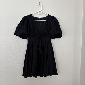 Black Puff Sleeve House of Harlow Dress